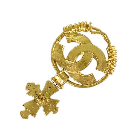 CHANEL Gold plated Brooch - Picture 1 of 9